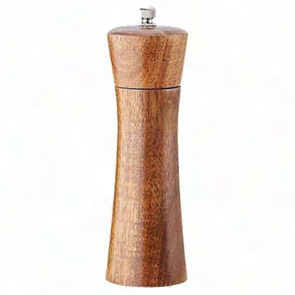 Refillable Wooden Pepper Grinder and Salt Shaker Set