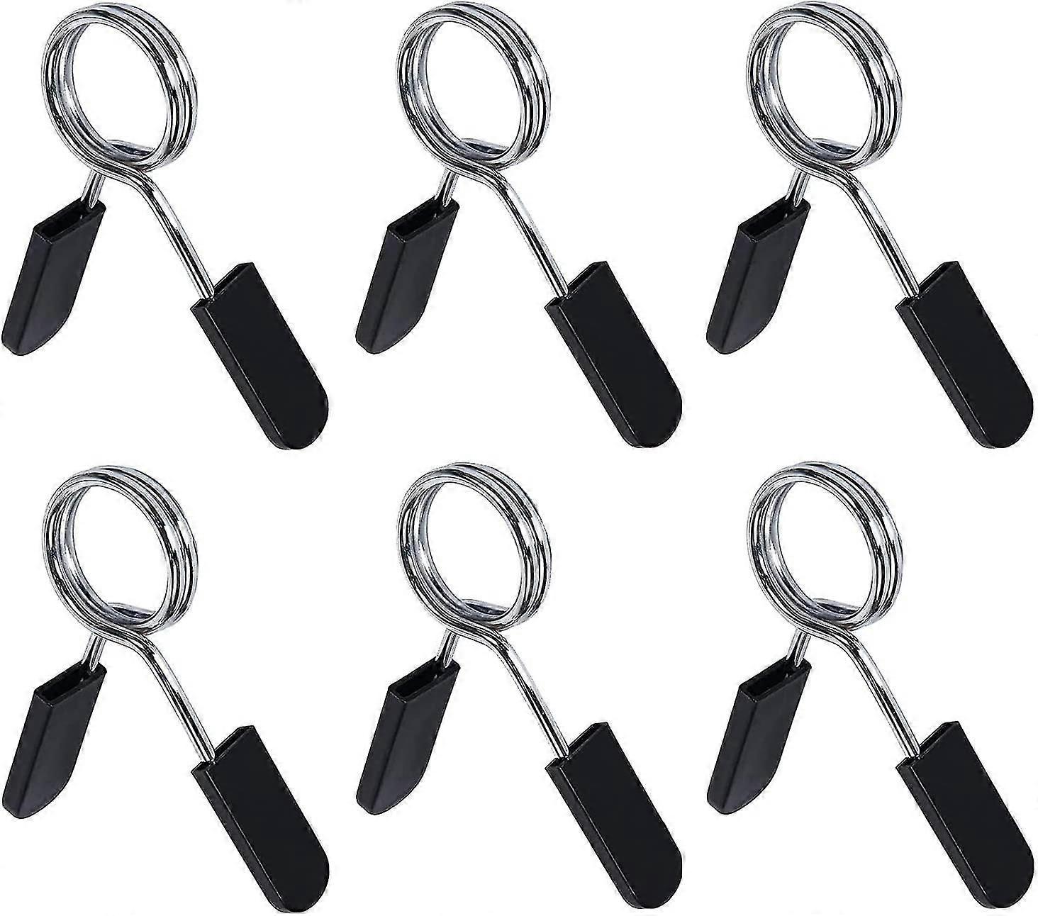 Spring Locks Locking Device, 6 Pieces Heilwiy 30mm Barbell Spring Lock, Spring Locks Gift