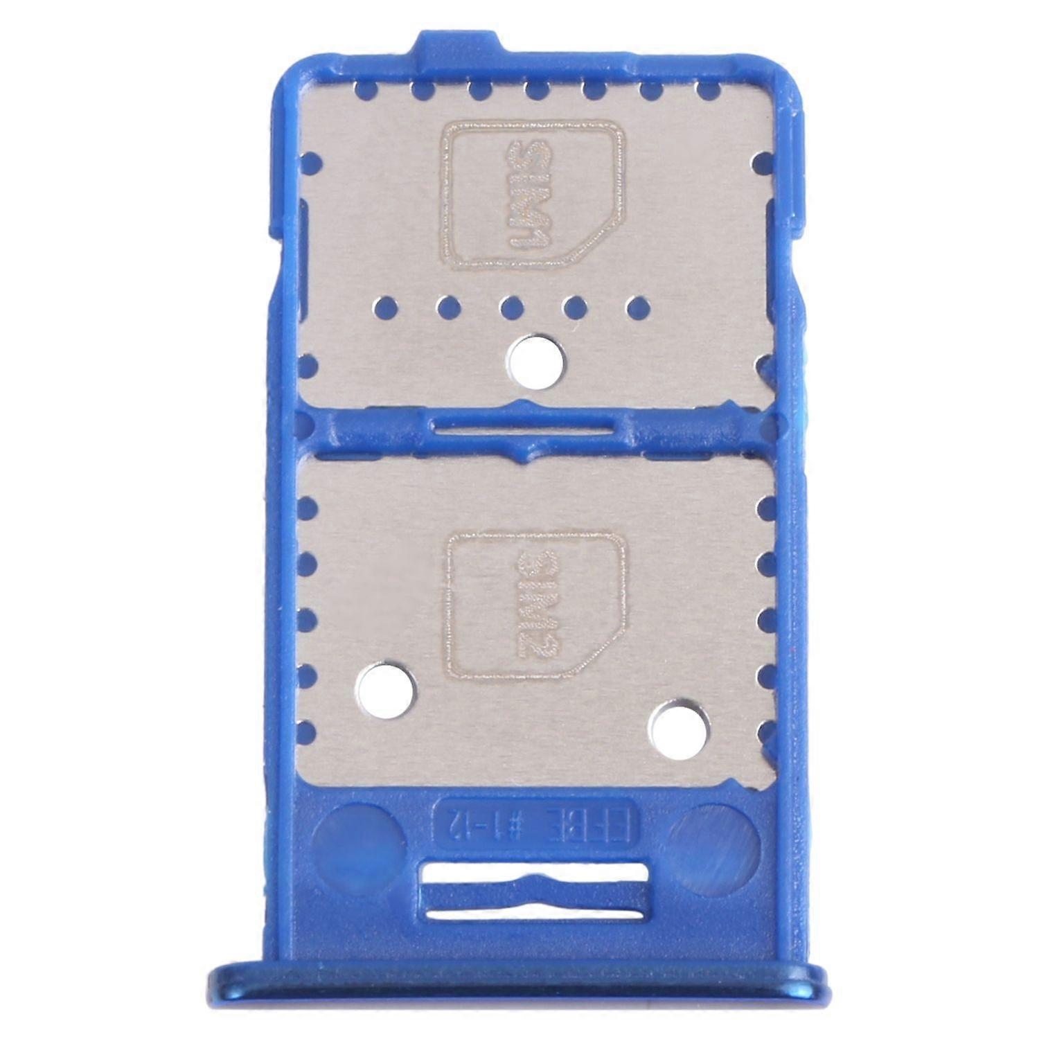 Dual SIM card + Micro SD holder card tray for Samsung Galaxy M31s Blue replacement