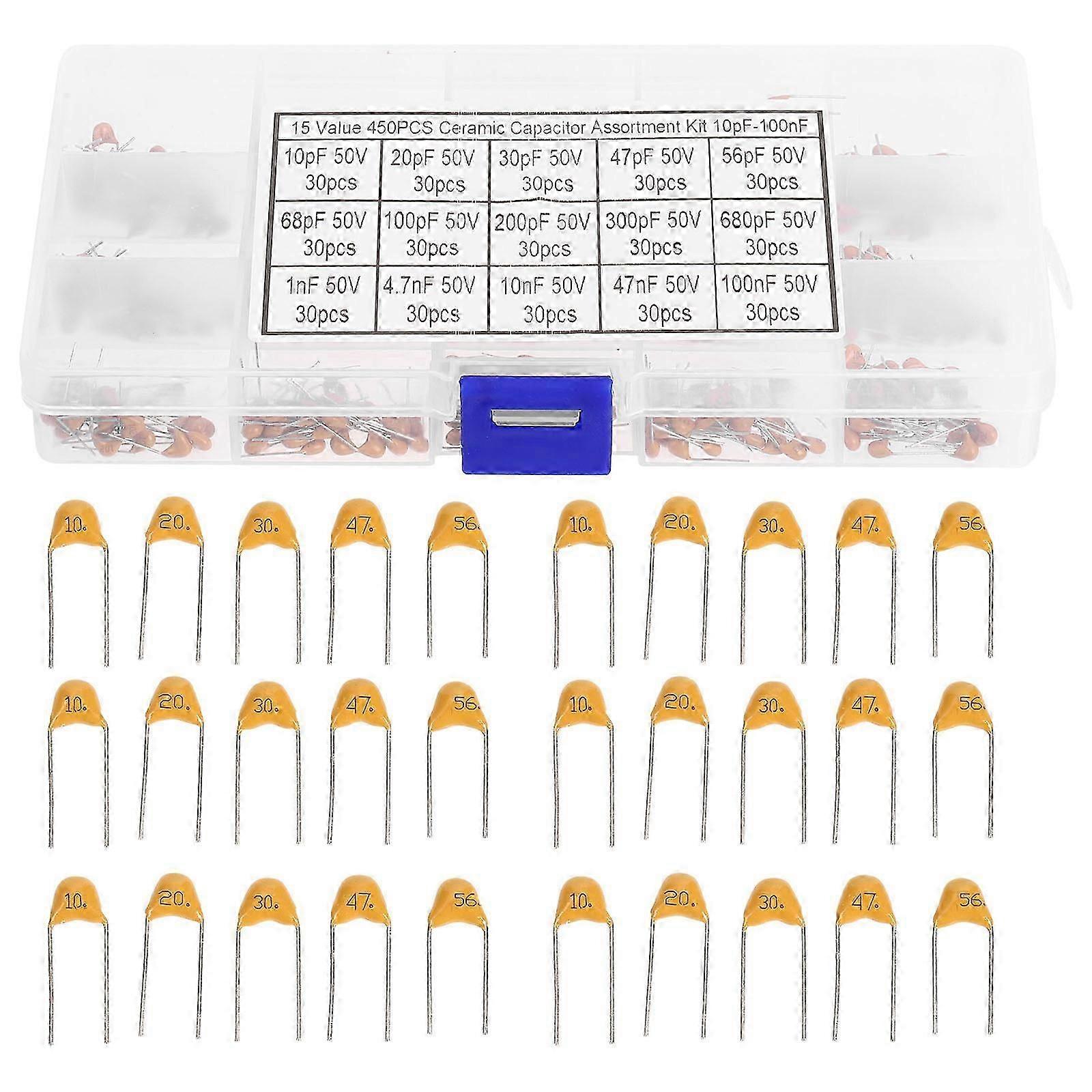 1 Set Ceramic Capacitor 50v Ceramic Chip Capacitor Assorted Capacitor For Diy