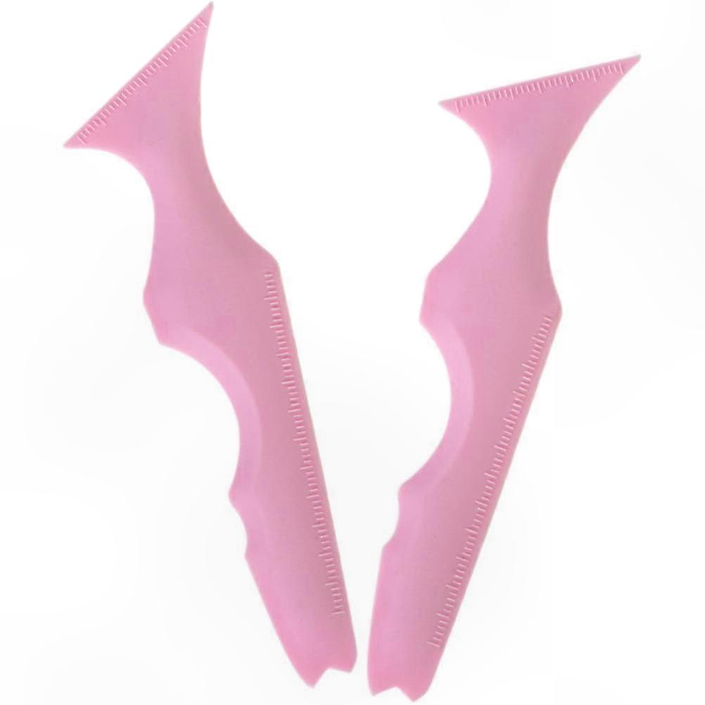 Makeup Application Aid: 2Pcs Pink Silicone Eyeliner Stencils Set