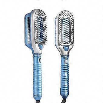 Lisse les cheveux mouillés et secs | Brosse lissante professionnelle avec thérapie par le froid, ions négatifs et peigne à air froid