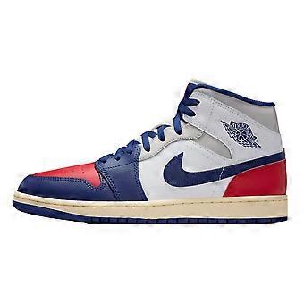 Nike Air Jordan 1 Mid White / Deep Royal Blue DQ8426-102 Men's