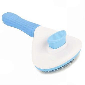 Undercoat Removal for Cats and Dogs, Self-Cleaning Dual-Sided Slicker Brush with Ergonomic Handle