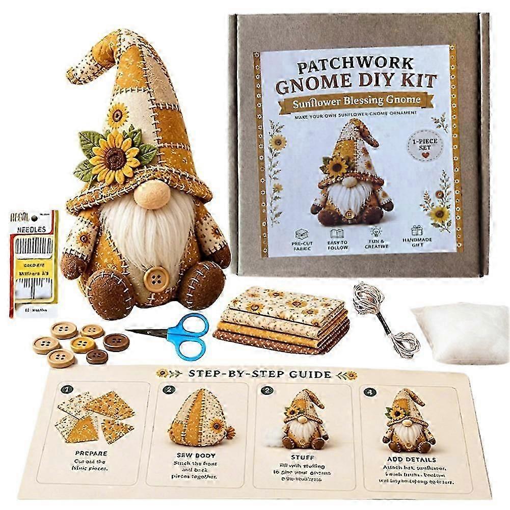 Halloween DIY Patchwork Gnome Kit, Christmas Gnomes DIY Patchwork Kit Gift