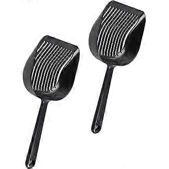 Pet Litter Scoop Set, 2-Piece, Lightweight Plastic Poop Scoop, Comfortable Grip, For Litter and Waste Cleaning, Suitable for Small Cats Dogs, Home Use