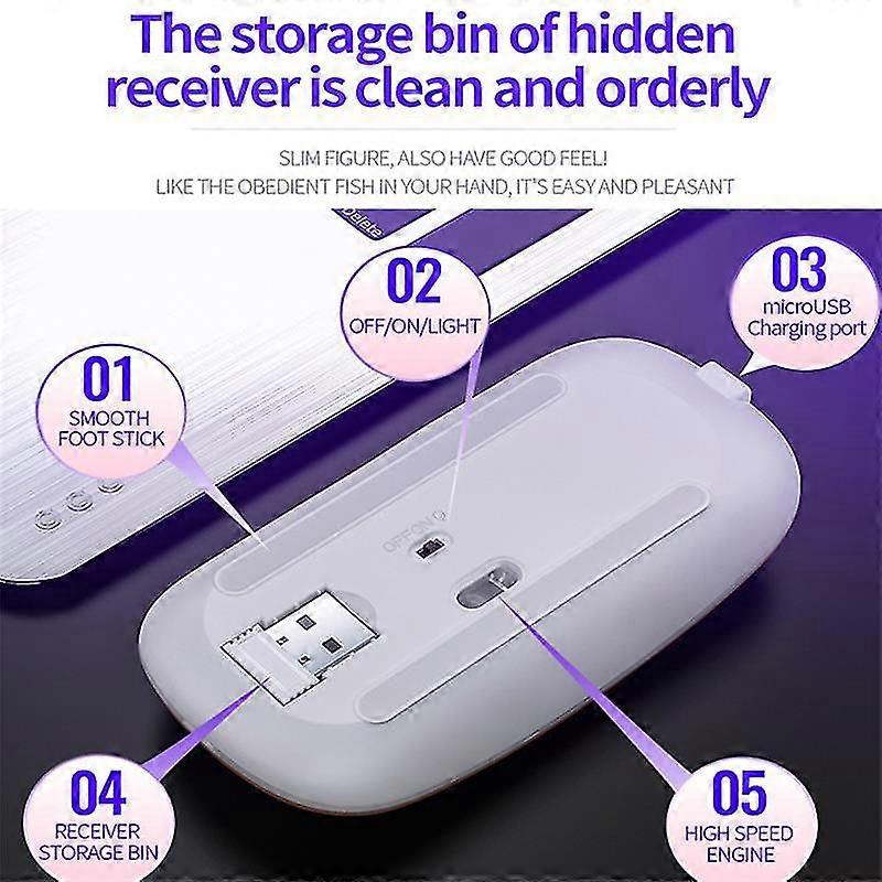 Slim Rechargeable 2.4G Silent Mouse