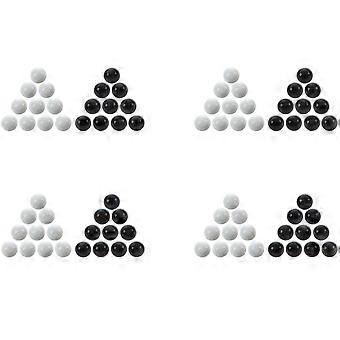 80 Pcs Marbles 16mm Glass Marbles Knicker Glass Balls Decoration Color Nuggets Toy Black and White  Ver