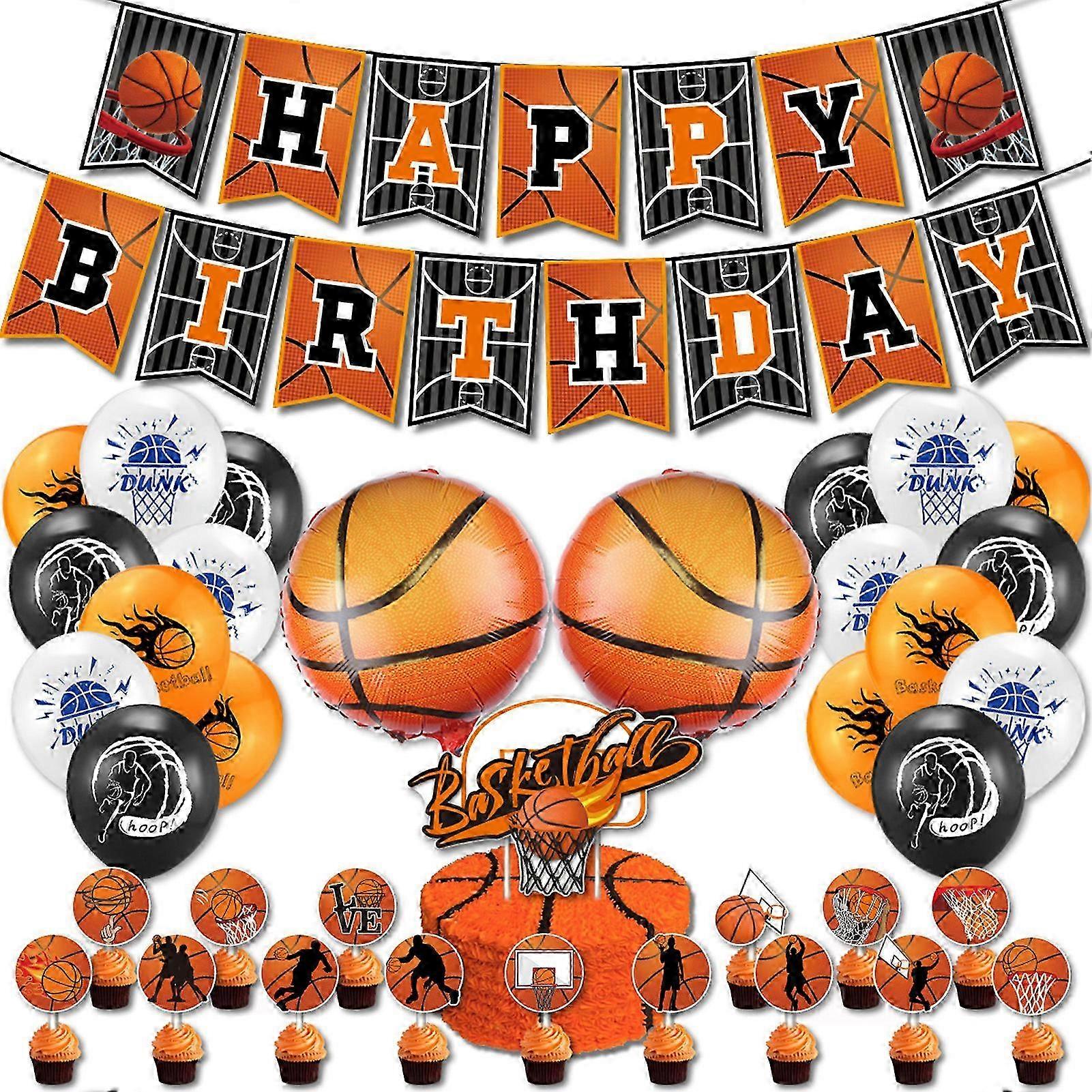 Reusable Basketball Party Decor Set