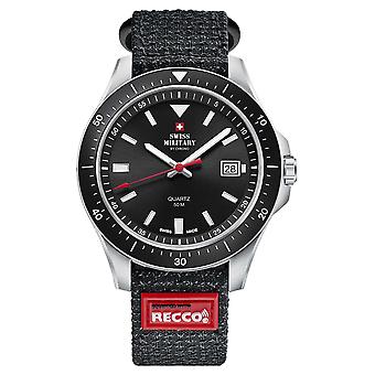 Rannekello pyöreä kevlar hihna kello miesten analoginen kvartsi nylon rannekoru SM34082.04.R