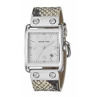 Mkors mekko nahka kvartsi analoginen naisten Watch MK2188 Cowskin ranne koru