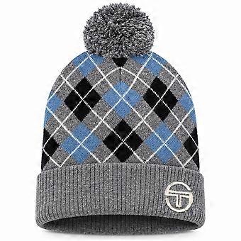 Sergio Tacchini Hamilton Argyle Pom Beanie Hat Charcoal Marl County 