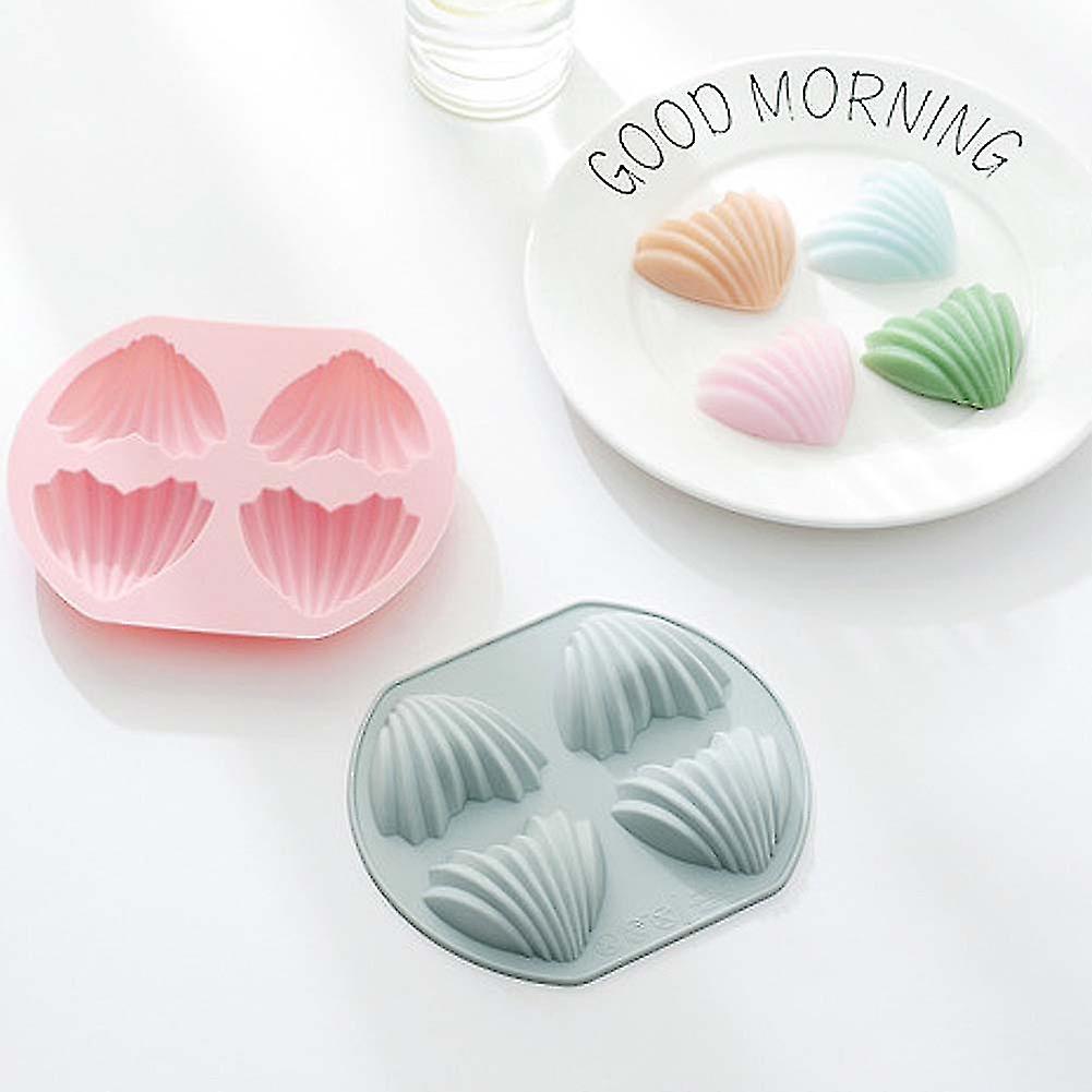 4-pack Seashell Shape Silicone Chocolate Candy Jelly Molds