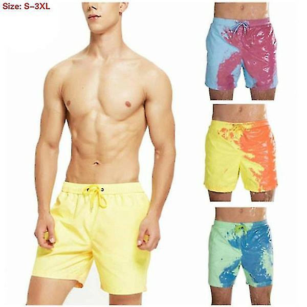 Men Temperature-sensitive Color-changing Beach Swim Pants Trunks Shorts
