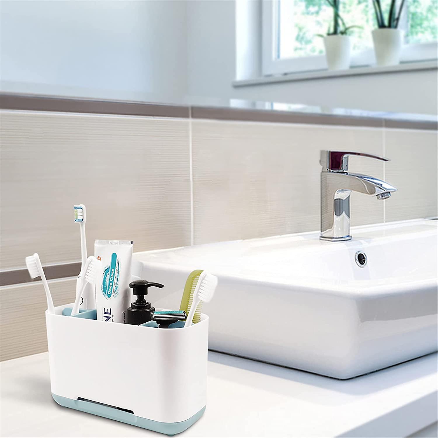 Toothbrush Holder With Drainage Hole,bathroom Countertop Dispenser ...