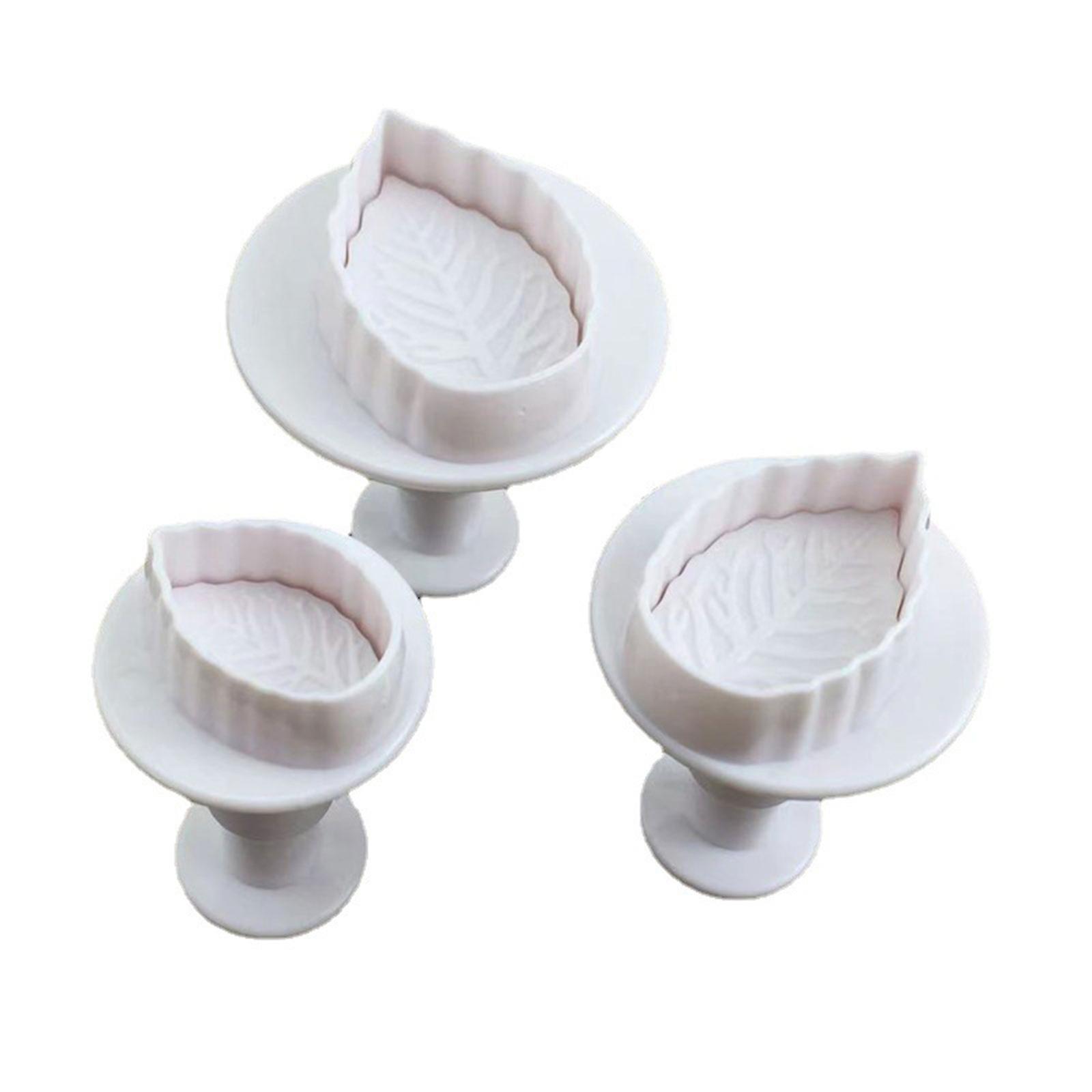 3Pcs Rose Leaf Fondant Cutter Biscuit Cookie Cake Mold Cake Decorating Tools