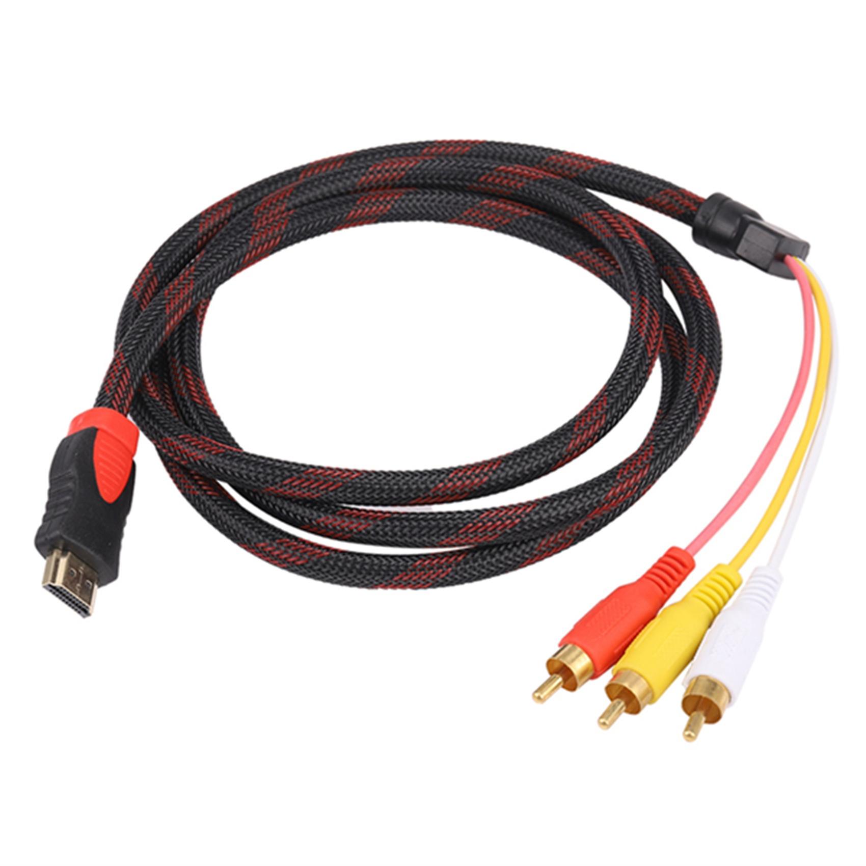 Male to RCA Video Audio AV Cable Adapter for PS3 for ,Newest
