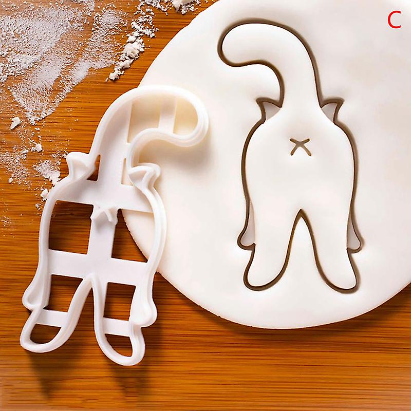 Cat Cookie Cutters Kitty Butt Shape Diy Biscuit Cookie Mold Stamp Bakeware