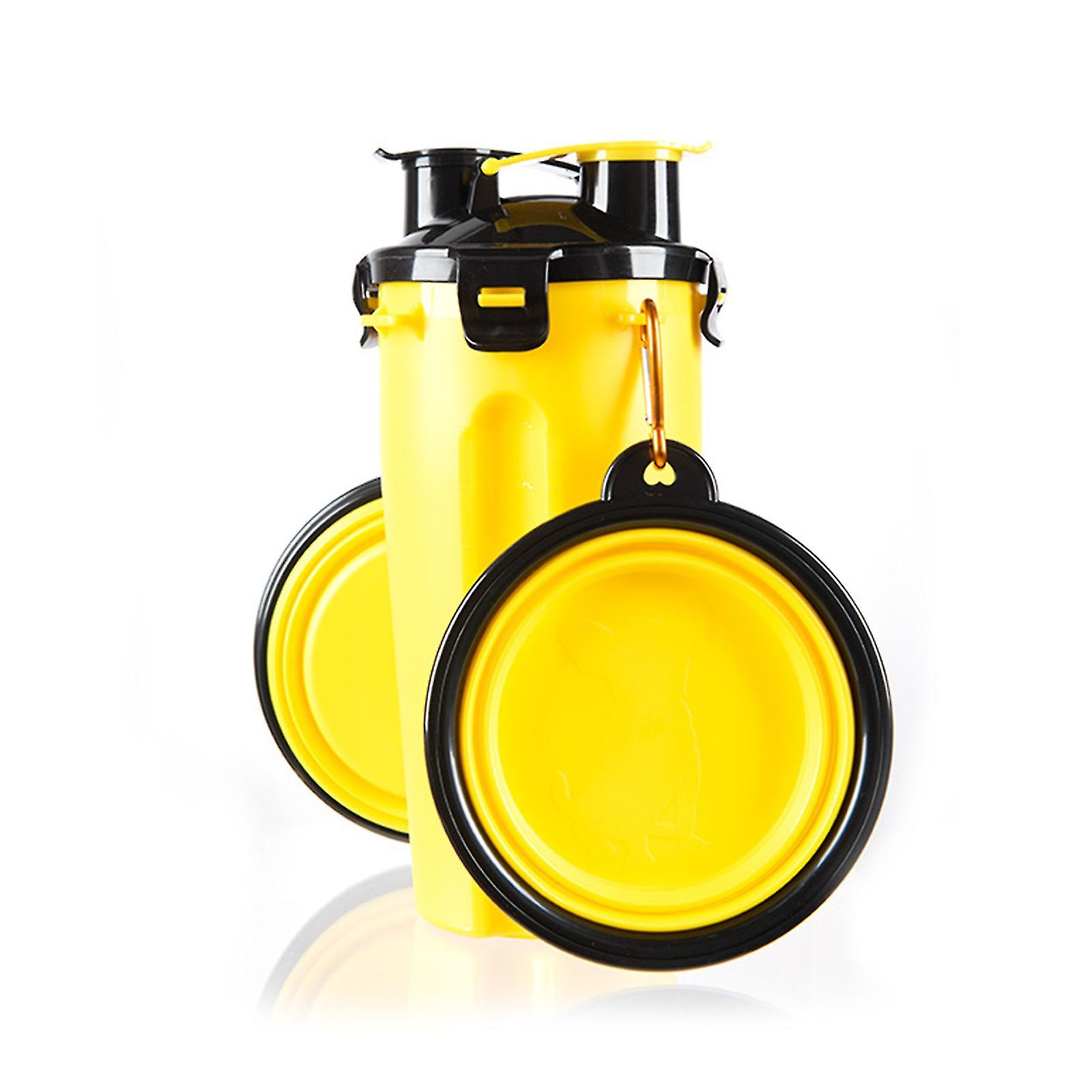 Collapsible Dual-use Dog Water Bottle - Leak-proof Lid, Large Capacity, Travel-friendly