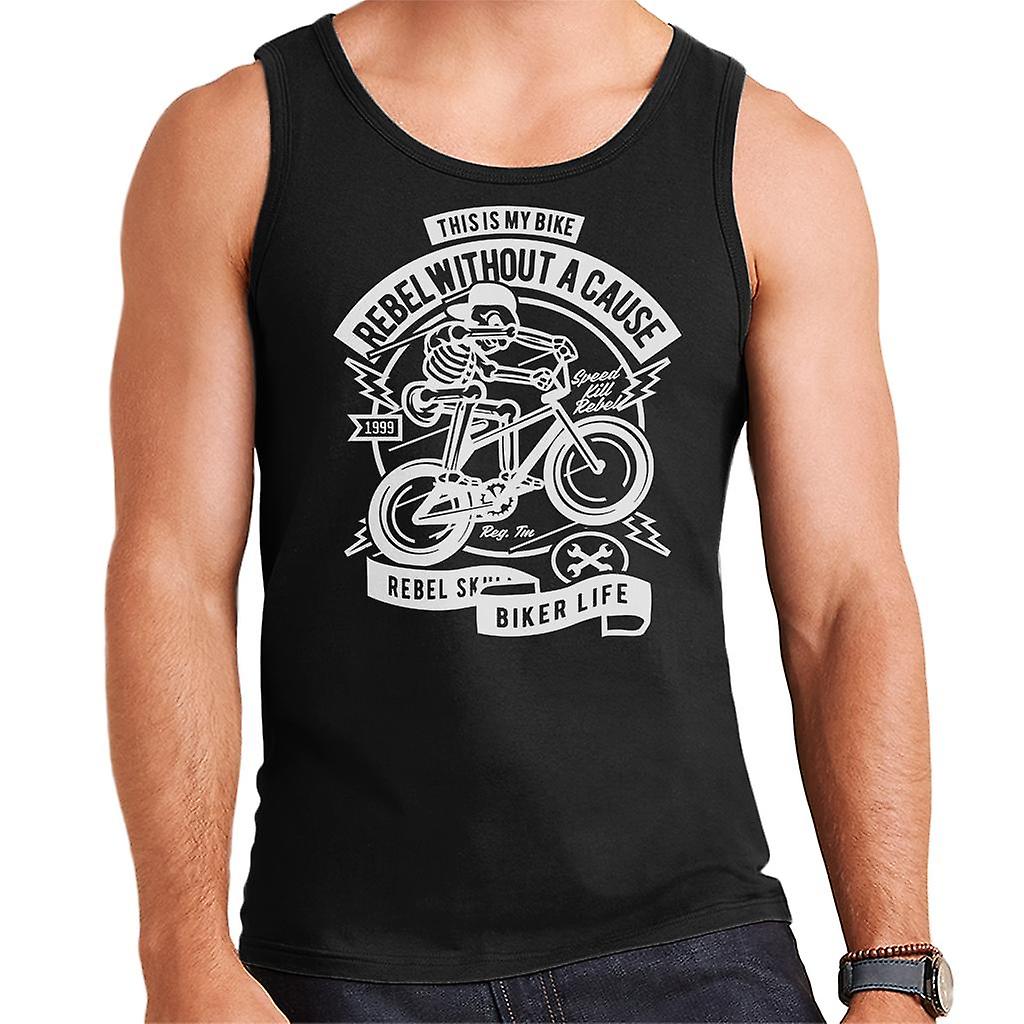 Rebel Without A Cause Skeleton Bicycle Men's Vest