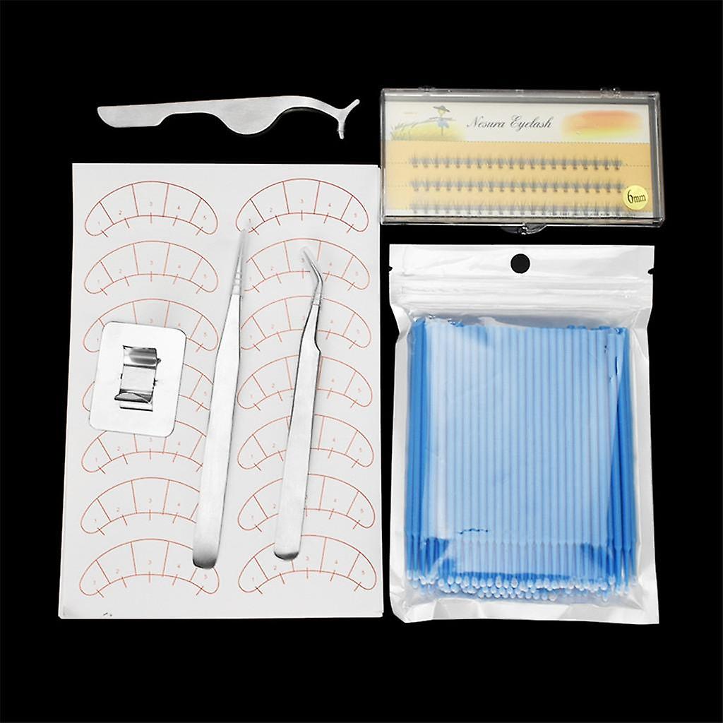 115X False Eyelashes Extension Practice Exercise Set Training Kit Blue
