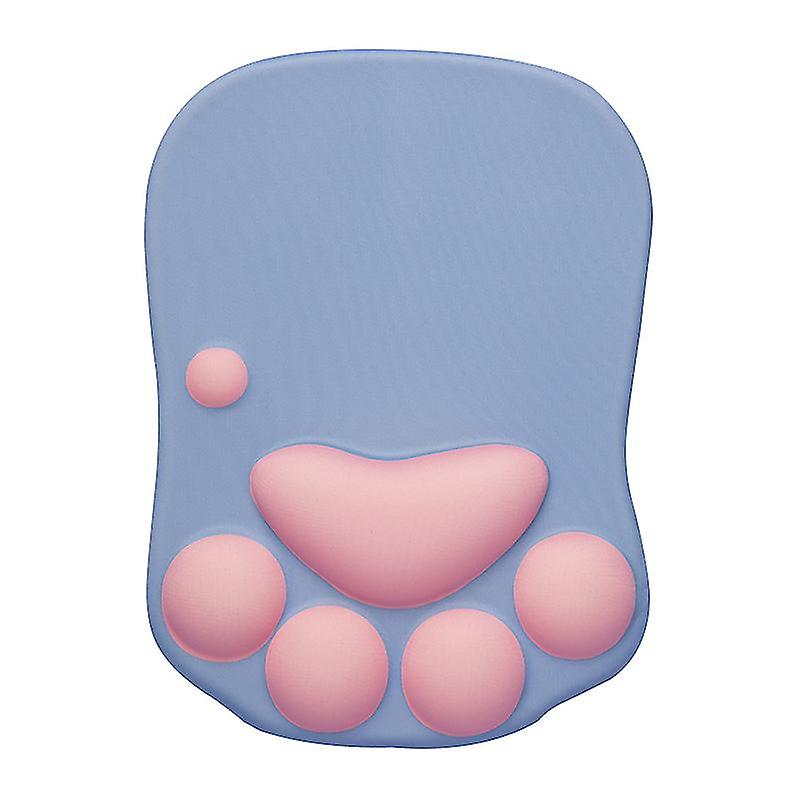 3d Cat Paw Design, Mouse Pad, For Computer, For Study, Office And Home (blue)