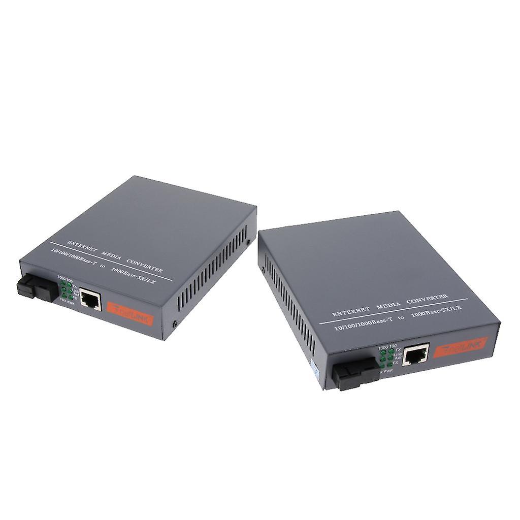 2x 1000Mbps Eingebauter Ethernet-Medienkonverter Singlemode-Glasfaser-Transceiver
