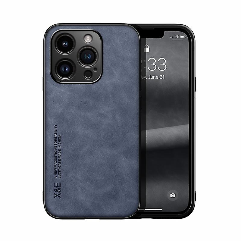 Magnetic Leather Back Phone Case iPhone 15 Pro