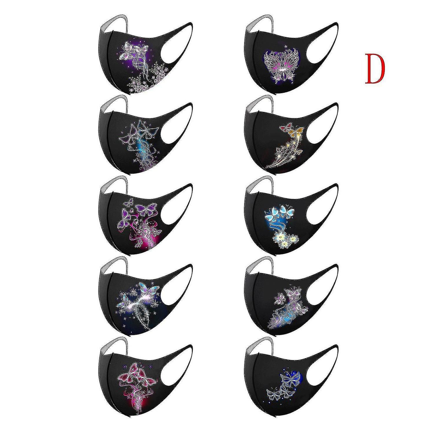 10Pc Adult's Prints Protection Face Mask Washable Earloop Mask