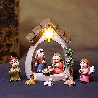 Nativity Statue Scene Set Holy Manger Christmas Crib Figurines Miniatures  Ornament Church Gift Home Decorations | Fruugo IE