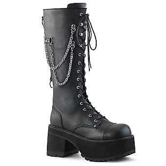 Demoniacult męskie buty ranger-303 blk sztuczna skóra
