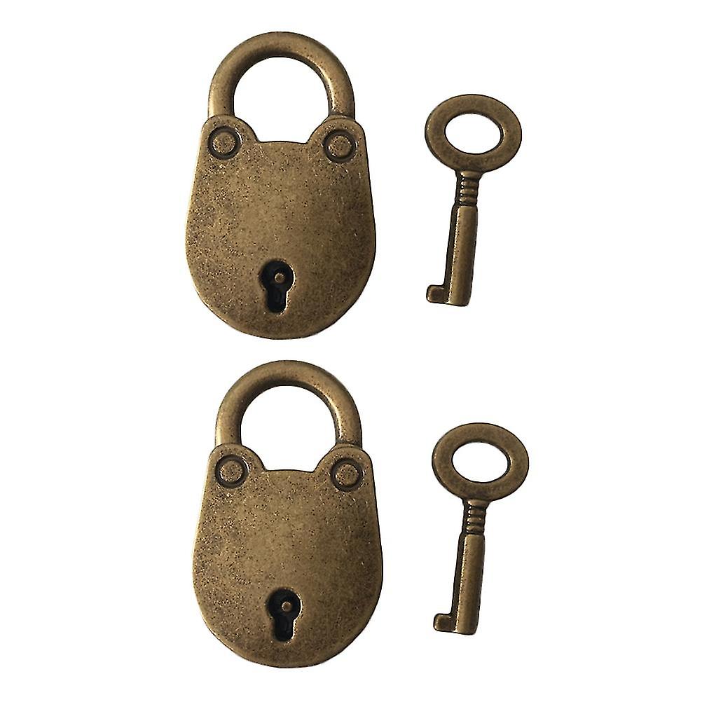 2 יחידות מנעול מגירה קופסת תכשיטים תפסים מנעול קופסת תכשיטים מנעולי דלת בסגנון ישן
