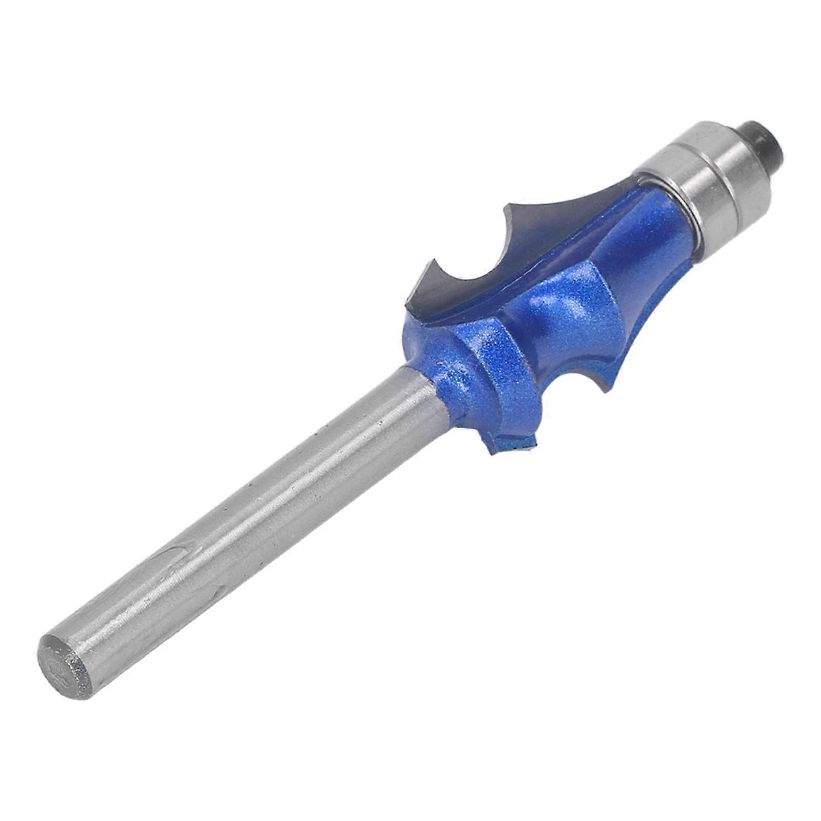 MechKit Woodworking Router Bit Router Bit 1/4in Shank R4 Dual Bearing Tungsten Steel Alloy Woodworking Milling Cutter, Heat Resistant, for