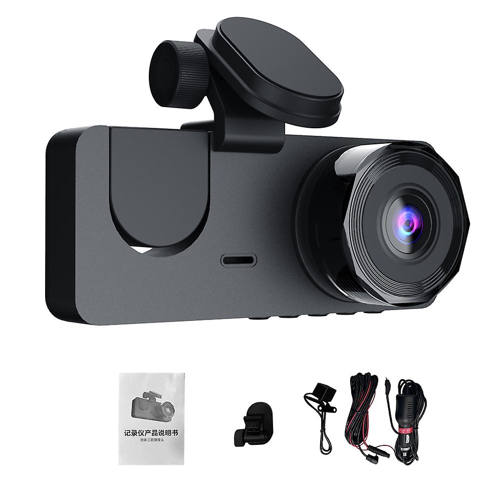 1080p Dvr Dash Camera Front & Inside & Rear Camera Driving Recorder