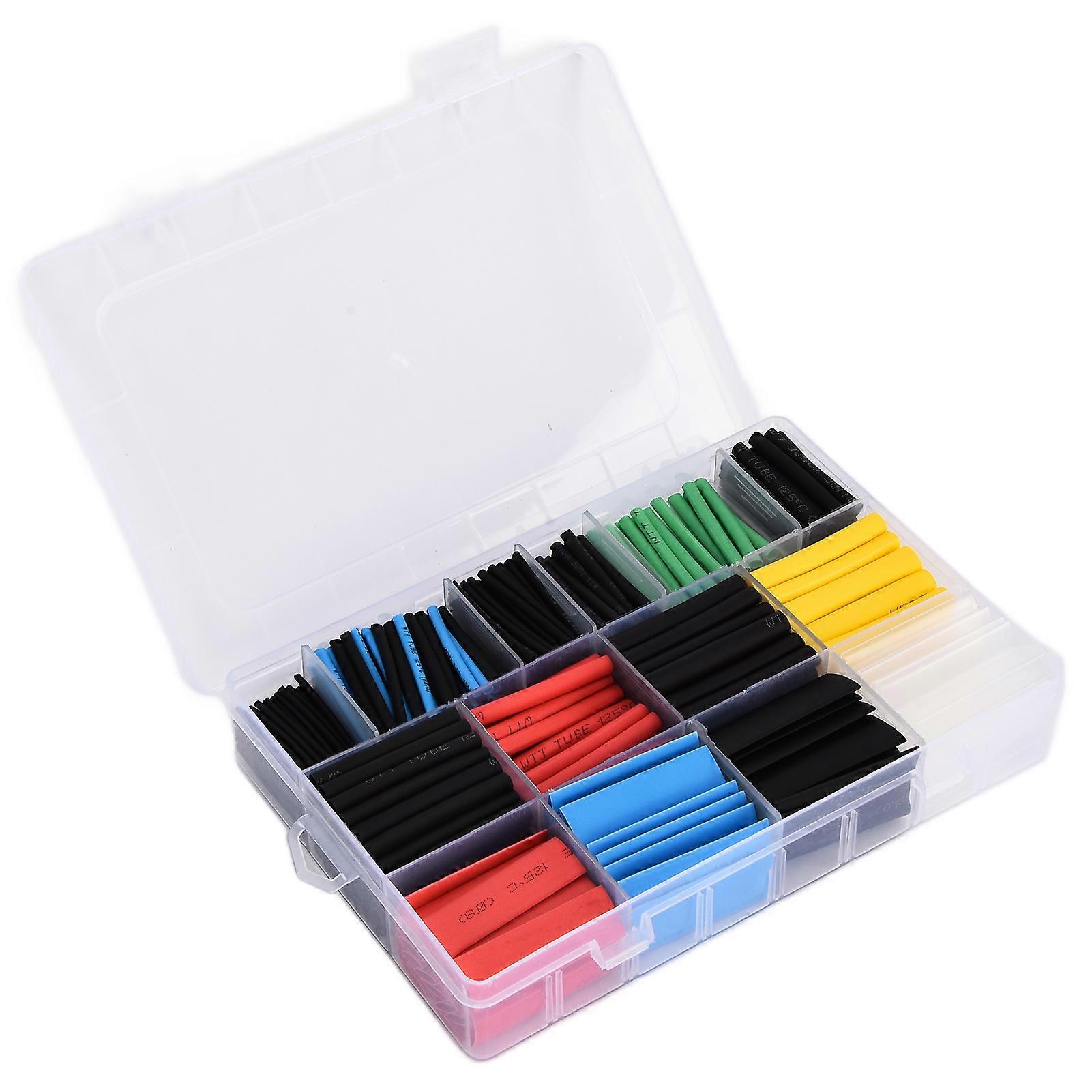 580Pcs Heat Shrink Tubing Kit Electrical Wire Wrap Connection Polyolefin Sleeve Assortment