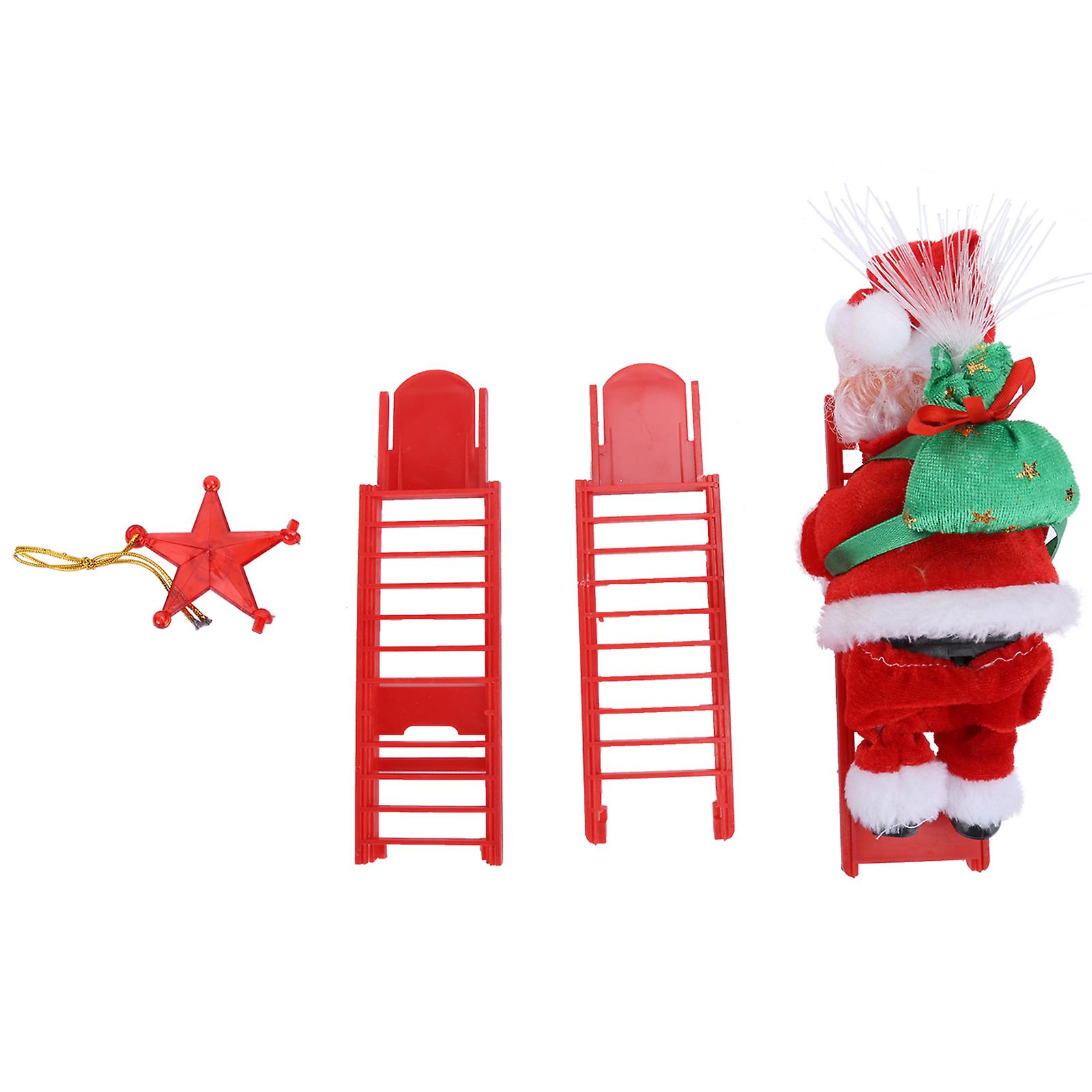 GPB Electric Santa Claus Climbing Ladder Christmas Toy Home Ornament Decoration Children Gift