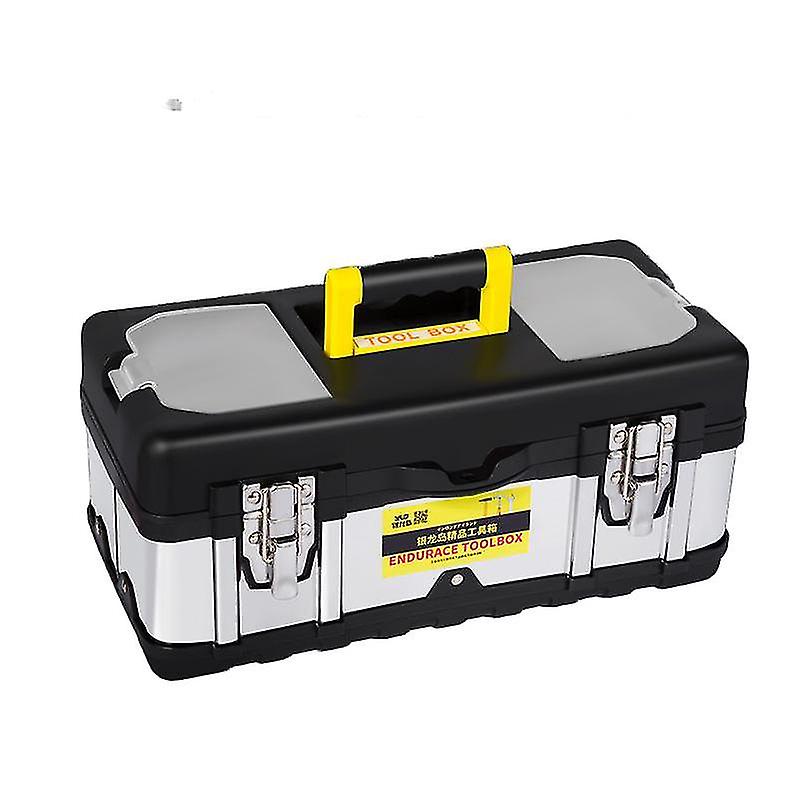 Stainless Steel Tool Box Storage Box, Industrial-grade Hardware Portable Box, Household Multi-functi