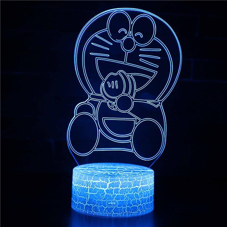 3D Touch Light Night 7 colors remote control Doraemon #597