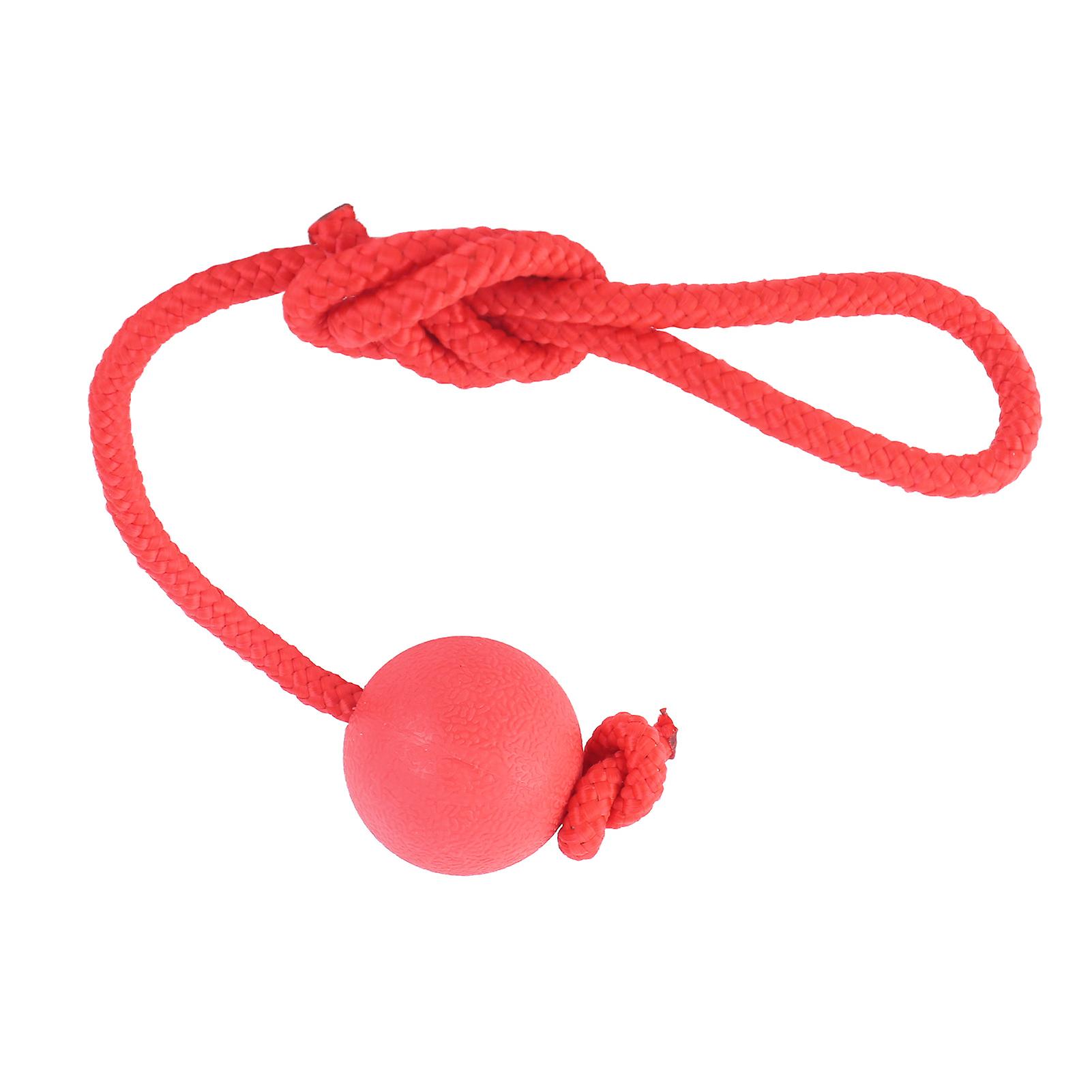 Dog Ball Rope Toy Interactive Bite Resistant Safe Dog Rubber Ball with Rope for Outdoor Training 5cm / 2in