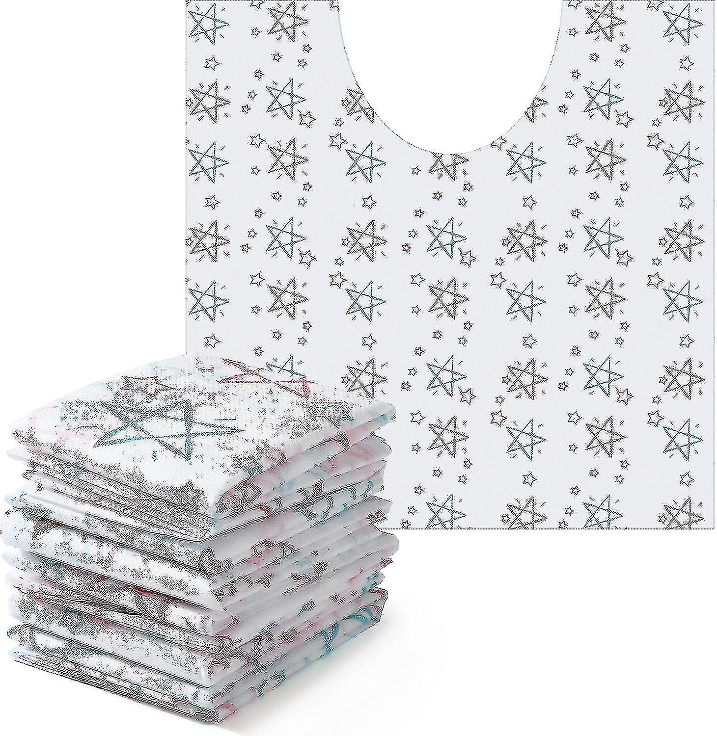 50個の使い捨てトイレ便器マット脱臭トイレマット防水バスルームU字型マット子供用トイレトレーニング失禁(星)-QH