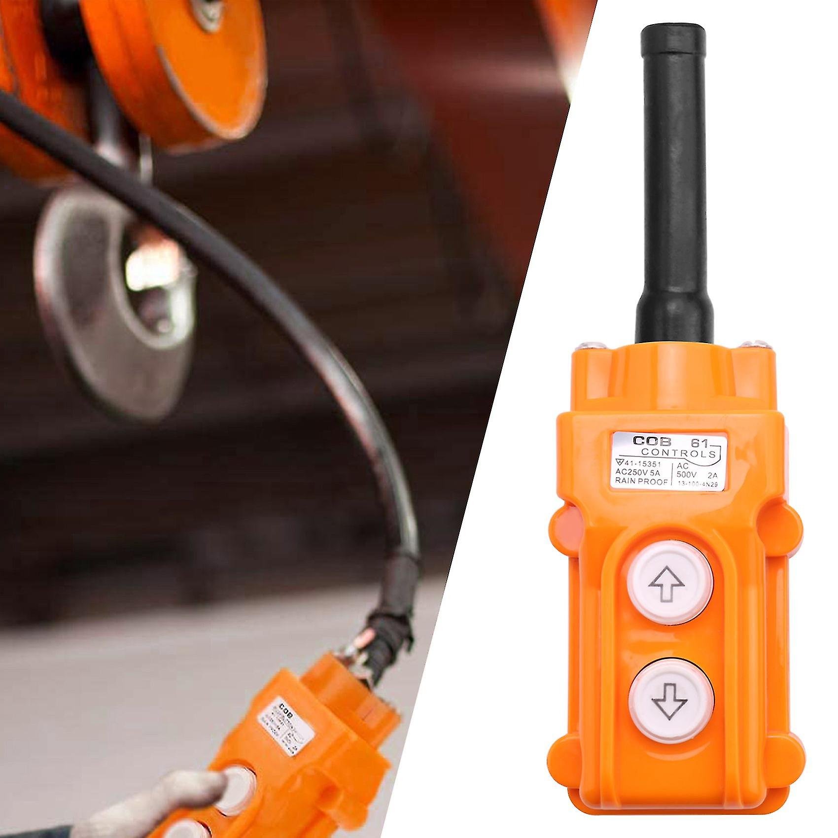 Industrial Momentary Push Button 2-Pack Rainproof Hoist Push Button ...