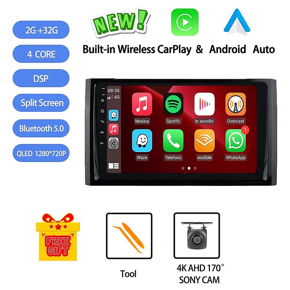 Android 13 For Toyota Tundra 2014-2018 Car Radio Stereo Multimedia Video Player Navigation Gps Wireless Carplay Dsp Rds Qled
