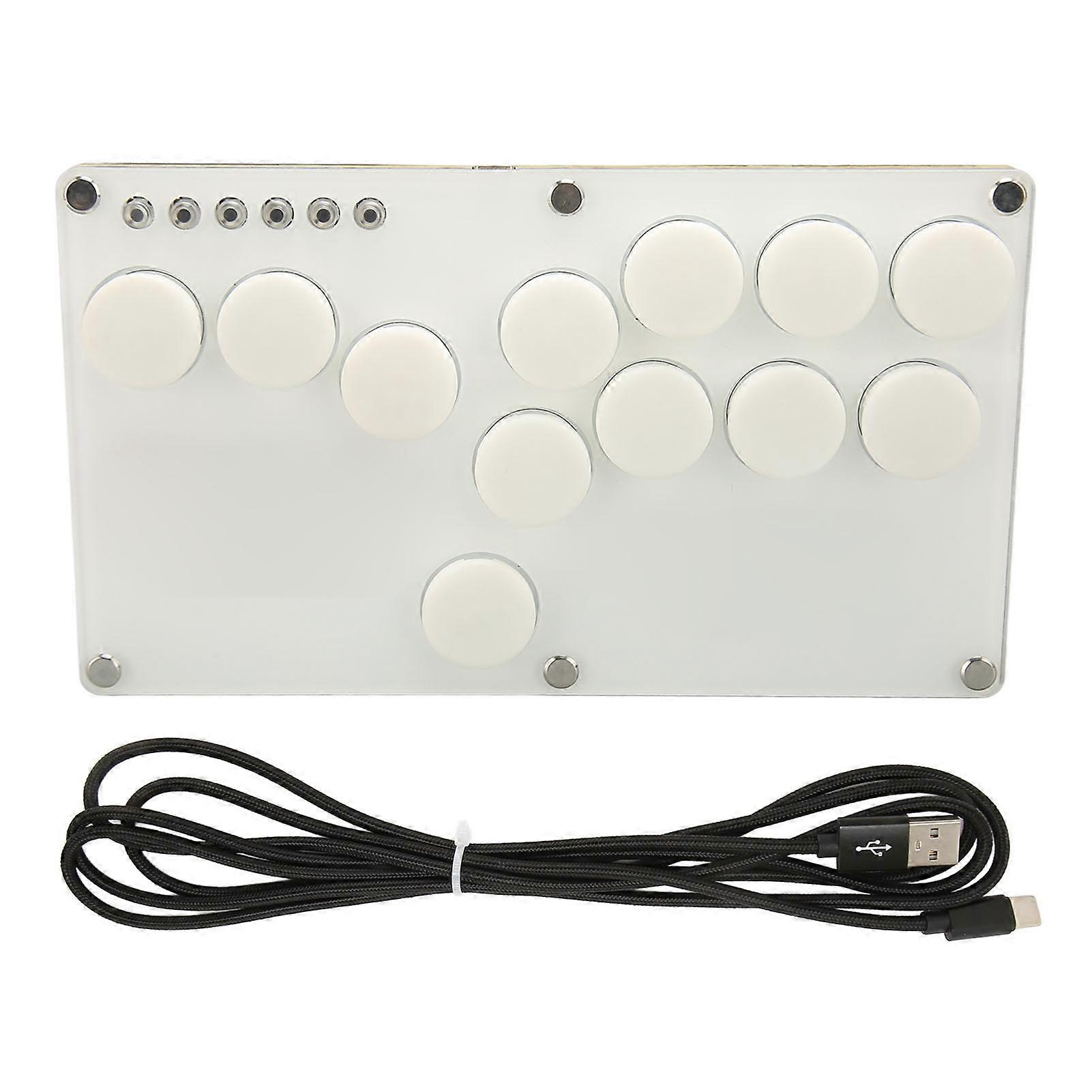 Fighting Stick Controller Hot Swap Mechanical Switch Mini Arcade Stick Controller Box for PS3 for Switch PC