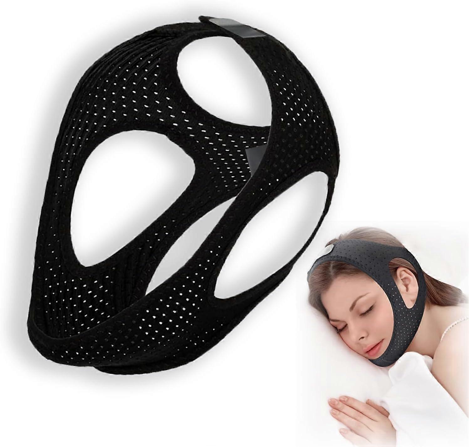 Mentonnire anti-ronflement, unisexe et rglable, sangle de sommeil