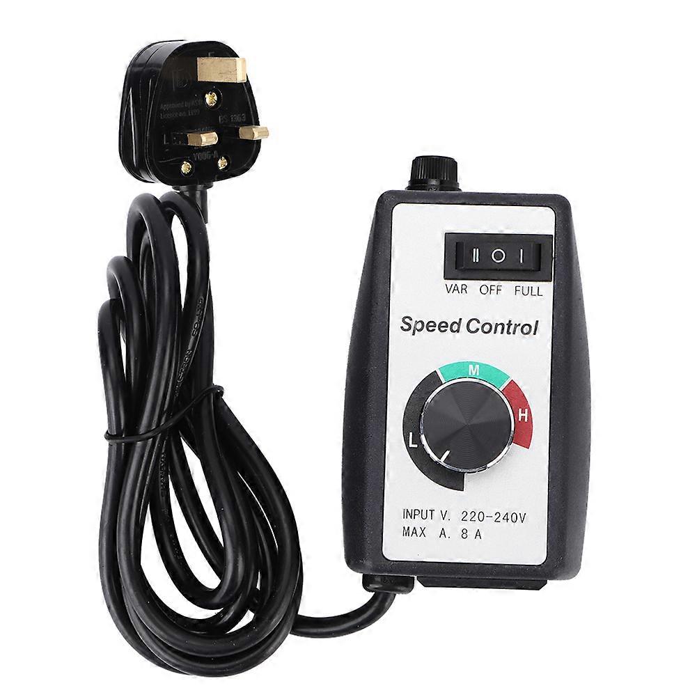 Electronic Stepless Speed Controller Switch Governor for Motor Blower Duct Fan Heater Control UK 220V~240V NO.0754