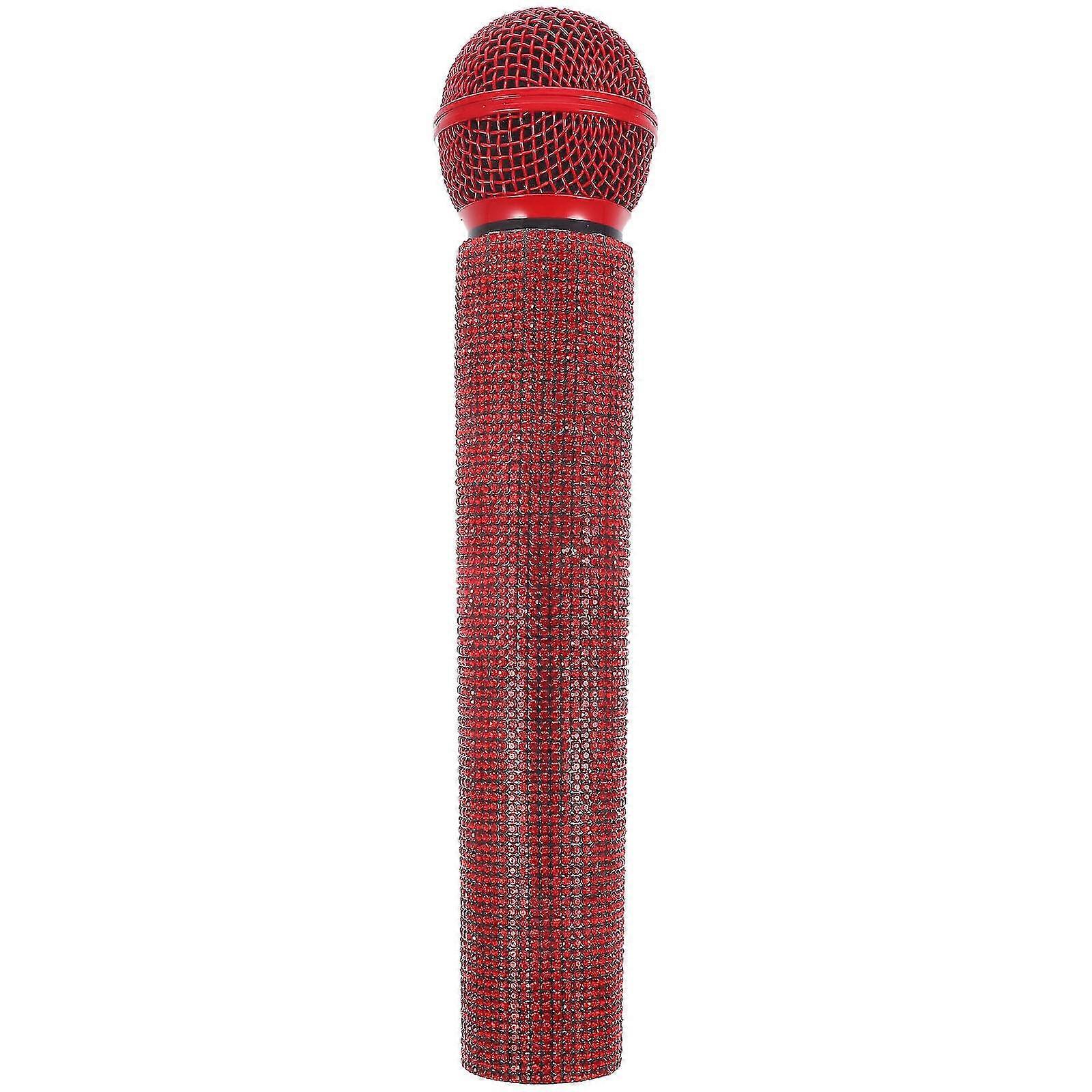 Simulation Microphone Prop Handheld Alloy Microphone Model Stage Performance Microphone Prop