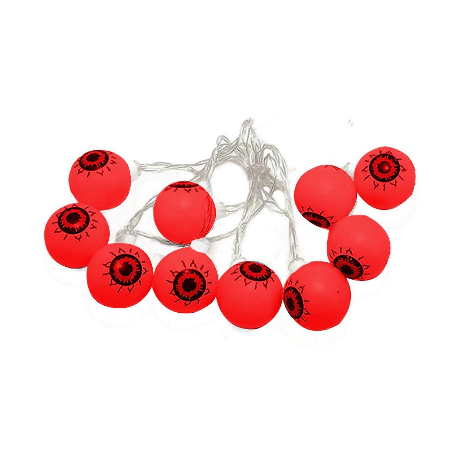 Halloween Ghost Eye LED String Light Battery Box Courtyard Party Horror Ghost House Decoration Ghost Eye Light String Holiday Ornaments FLY2068