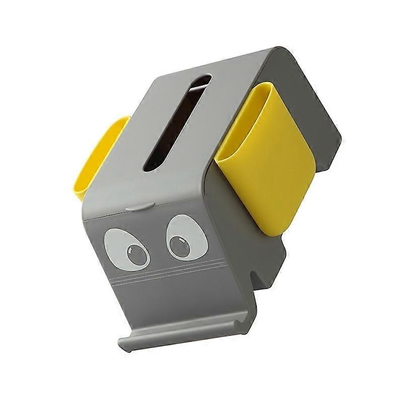 Plastic Remote Control And Tissue Organizer For Home And Office Use (grey)