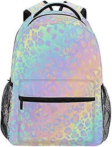 حقيبة ظهر مدرسة السفر الطلابية مشرق ليوبارد كلية حقائب الظهر للكمبيوتر المحمول الأعمال iPad الكمبيوتر اللوحي حقائب الكتب للبالغين في سن المراهقة مقاس واحد