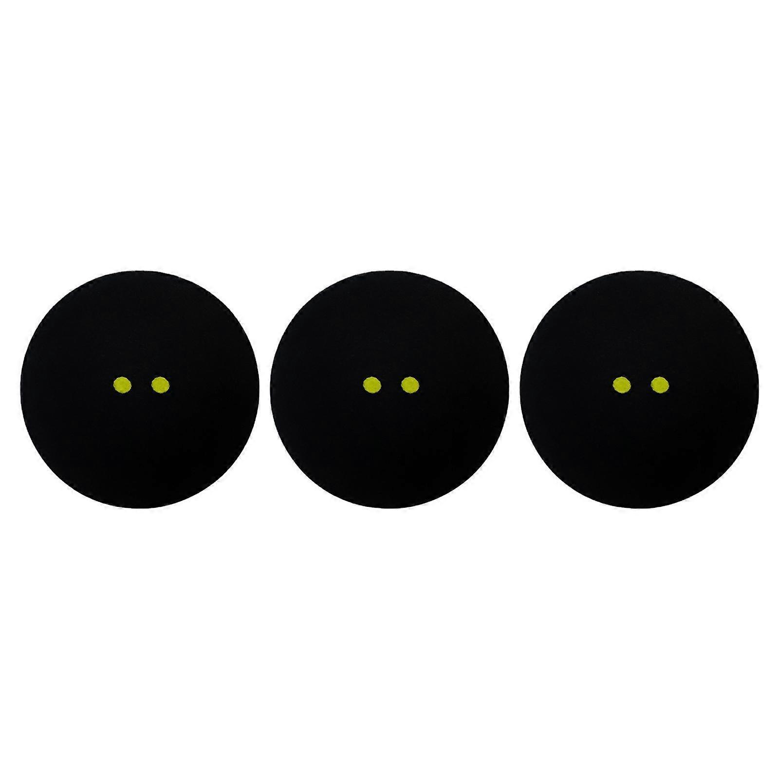 3Pcs Double Yellow Dot Squash Balls for Club Squash Racket Balls Competition